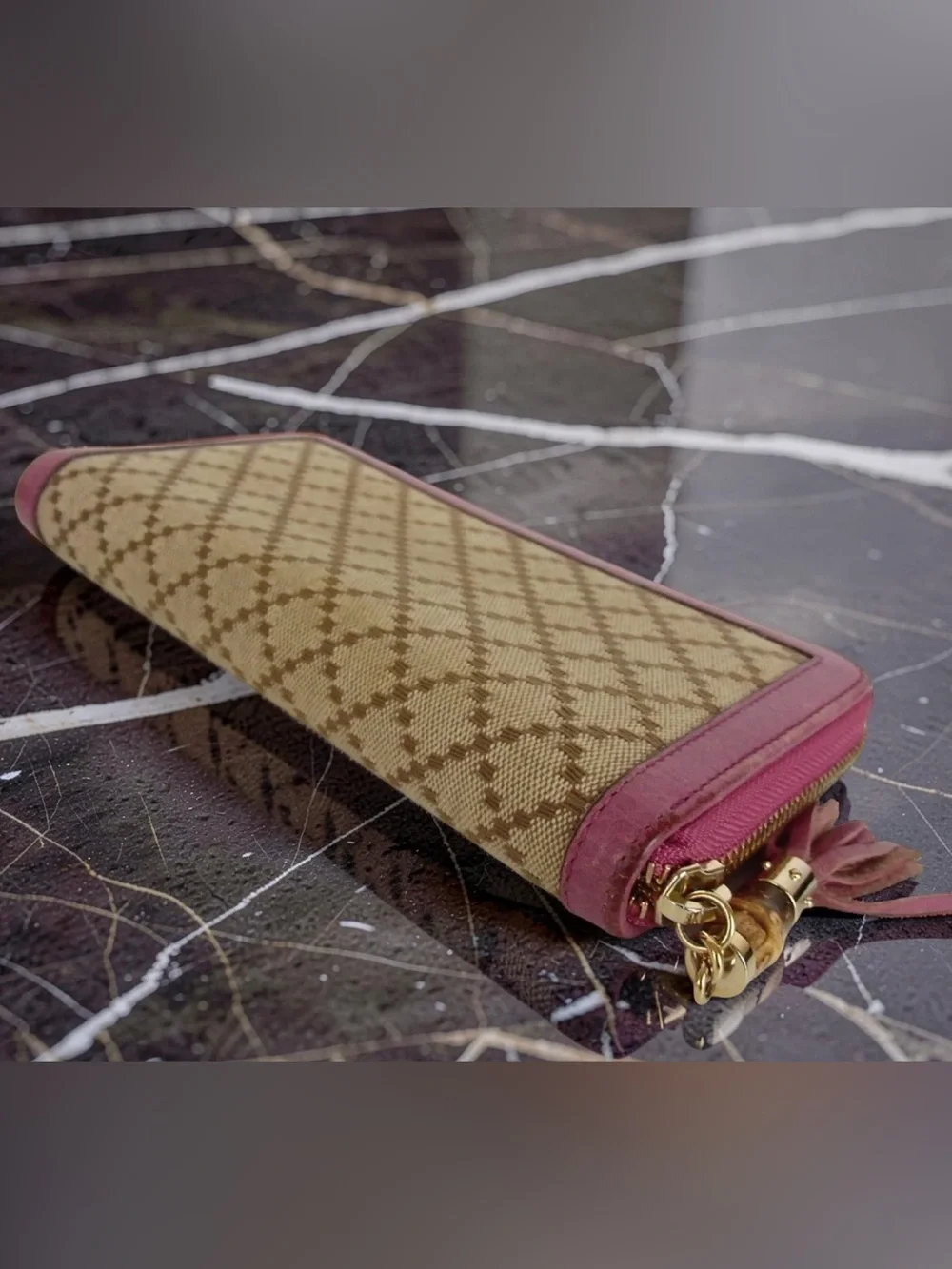 GUCCI Diamanté Bamboo Zip Around Wallet 😍💗 - Picture 9 of 16